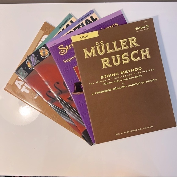 Five cello string technique books - Picture 1 of 17
